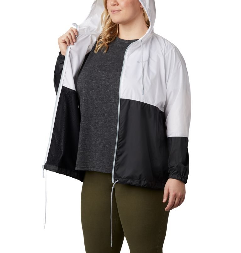 Jacheta Columbia Flash Forward Windbreaker Dama Albi Negrii | Plus Size NS10QMZ7A